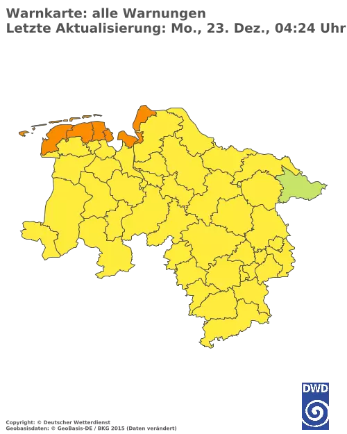 Aktuelle Wetterwarnungen für  Donau-Ries