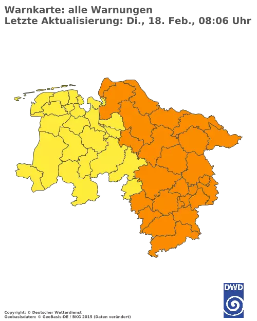 Aktuelle Wetterwarnungen für  Donau-Ries